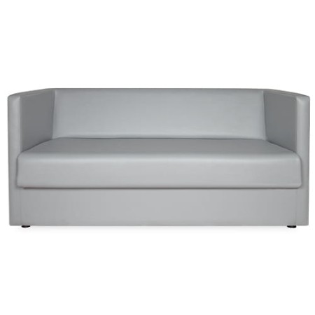 Sofa KUBA z funkcją spania z eko skóry kolor jasny szary