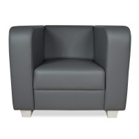 Fotel BRUNO - eko skóra kolor szary.