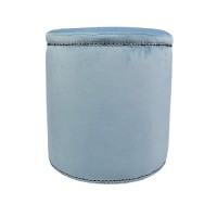 Okrągła pufa GLAMOUR z ozdobnymi pinezkami