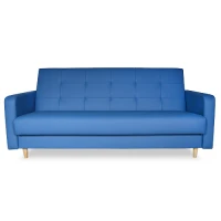 Wersalka Hugo w niebieskiej eko skórze Nappatech.