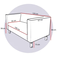 Wymiary- sofa Picolo.
