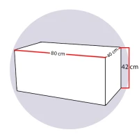 Wymiary - pufa 80x40 cm.