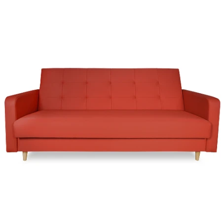 Wersalka sofa HUGO rozkładana z pikowanym oparciem - ODDYSEY kolor red